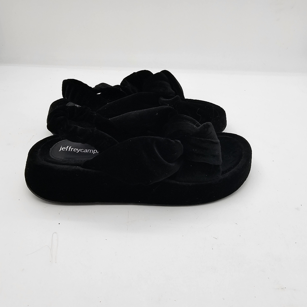 Jeffrey Campbell Sying Slingback Sandals Black Velvet Size 6 - Picture 12 of 12